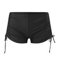 thumbnail image 4 of Glisme Swimsuits For Women Swimwear Bottoms Plus Size High Waist Bikini Bottoms Swim Briefs Beach Shorts Ruched High Cut Full Coverage Swim Bottom Black Bathing Suits For Swimming Activity, 4 of 4