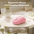 thumbnail image 2 of Wireless Keyboard and Mouse Combo Latte, Retro Round Keycaps, Full Size with Detachable Wrist Rest, 2.4G for PC Mac Windows, 2 of 9