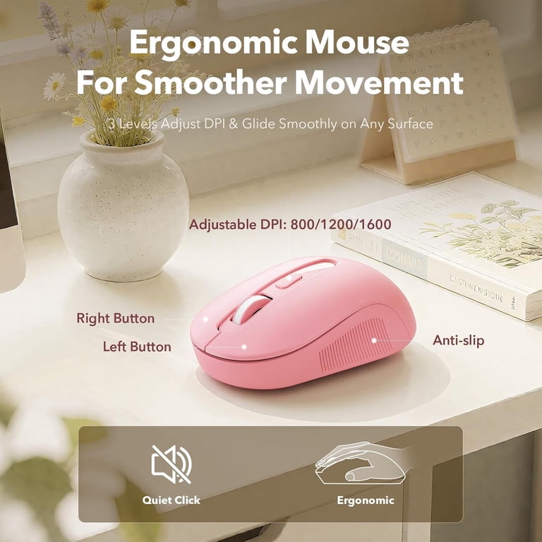 Wireless Keyboard and Mouse with Detachable Wrist Rest photo 2