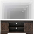 thumbnail image 6 of WAMPAT Farmhouse TV Stand with Sliding Barn Doors, Media Console with 3-Tier Adjustable Shelf for TVs up to 65", Rustic Wood Entertainment Center for Living Room,Rustic Brown, 6 of 6