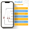 thumbnail image 3 of Besheek Sterling Silver Pink Lily Confetti Glass Earrings & Necklace Set, 3 of 9