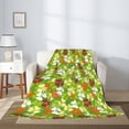 thumbnail image 2 of Fuzoiu St. Patrick's Day3 Print Flannel Throw Blanket,Light Weight Warm Decorative,Throw Blanket Cover for Sofa, Couch, Bedroom,Travel-50"x40", 2 of 6