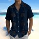 thumbnail image 2 of Hawaiian Shirt For Men, Men's Vintage Button Down Bowling Shirts Short Sleeve Summer Beach Shirt3XL, 2 of 5