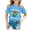 Blue, variant on Gunia Fashion Shirts For Boys Girls 100 Days Of School Boy And Girl Casual Print Crewneck Loose Short Sleeve Holiday Tshirts Tops 3-4 Years