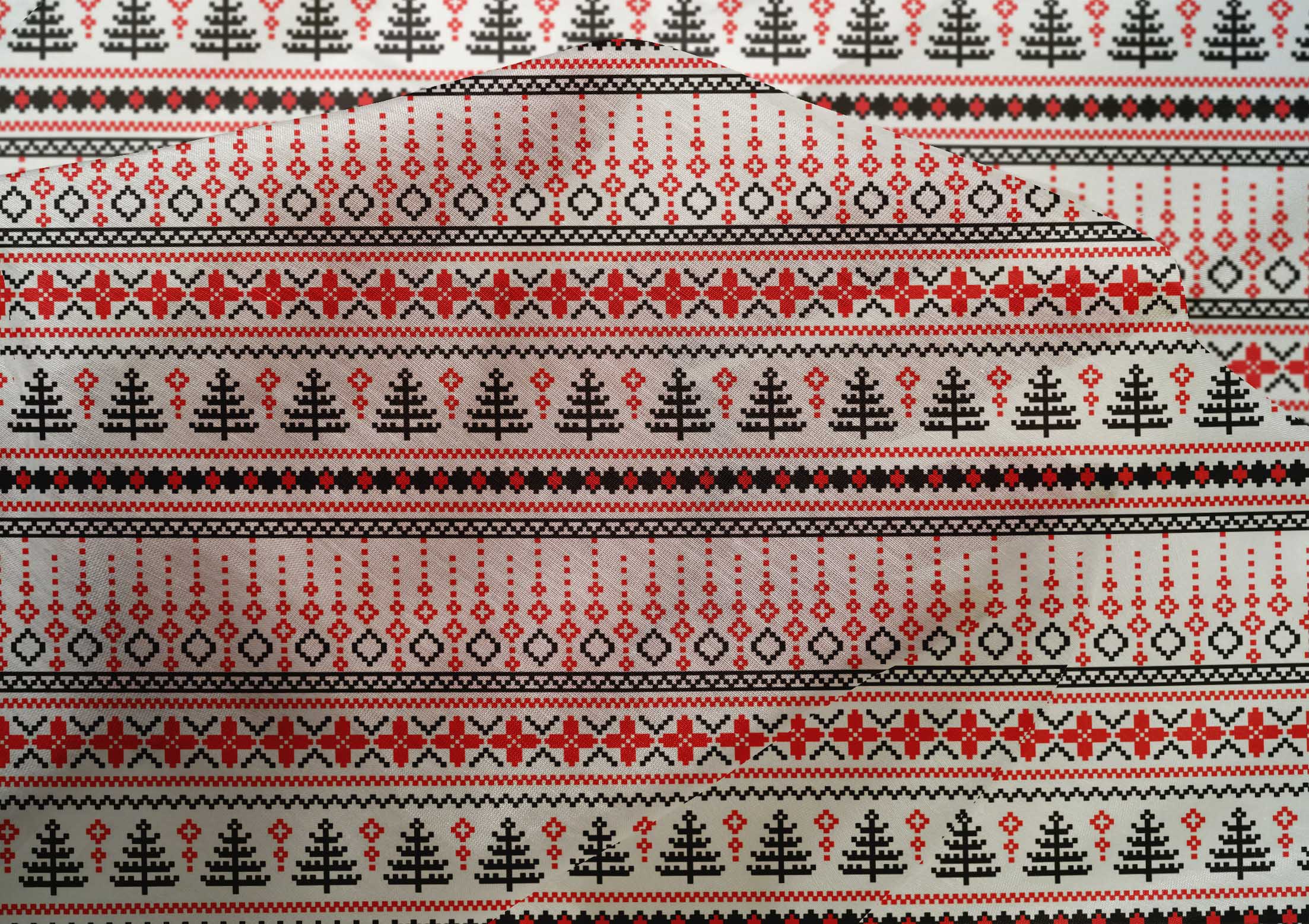 oneOone Cotton Silk White Fabric Merry Christmas Sewing Material Print Fabric By The Yard 42 Inch Wide