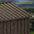 thumbnail image 3 of DWVO 6' x 4' Outdoor Storage Shed, Large Metal Tool Sheds, Heavy Duty Storage House with Lockable Doors & Air Vent for Backyard Patio Lawn to Store Bikes, Tools, Lawnmowers,Brown, 3 of 7