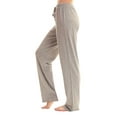 thumbnail image 2 of Frontwalk Women Pajama Pants Elastic Waist Pj Bottoms Plaid Sleepwear Ladies Loose Lounge Pant Trousers Light Grey XL, 2 of 3