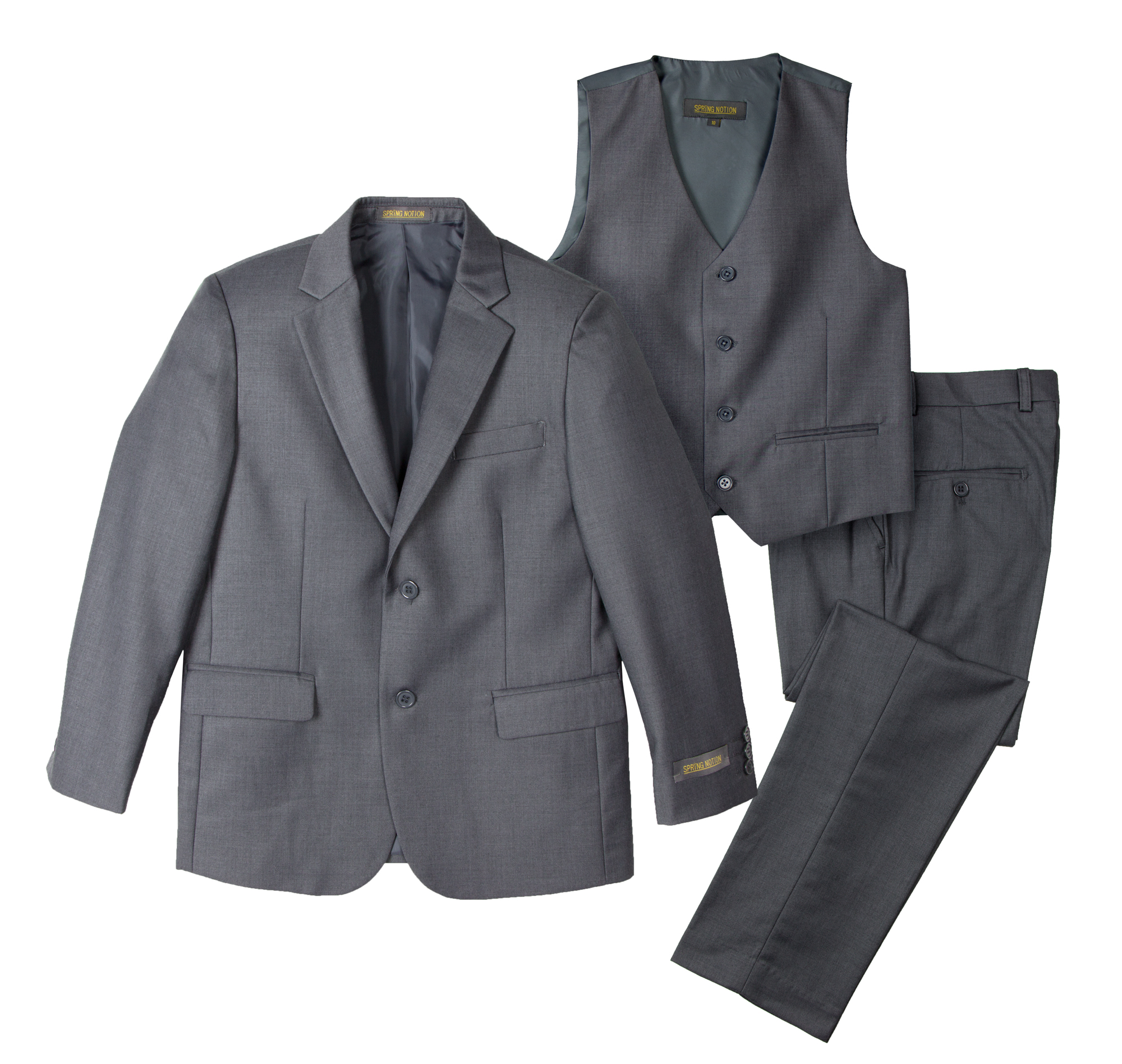 Customizable Complete Set Available Spring Notion Boys Slim Fit Suit 3-Piece Set