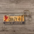 thumbnail image 3 of CRAZ 4 U Name Keychain License Plate Illinois Land of Lincoln Great Holiday Gift, 3 of 3