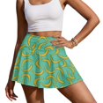 thumbnail image 3 of HELLHERO Banana Built-in Shorts Golf Skirts for Women, 2 Side Pockets Workout Polyester Spandex Blend Tennis Skirt for Walking Yoga Pickleball, 3 of 9