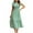 Green, variant on Heliisoer Woman Dress, Clearance Summer Women's Bohemian Short Sleeve Long Beach Sun Dresses Solid Maxi Dress
