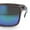 Slate - Teal Mirror, variant on Premium Kush Polarized Rectangle Sport Horn Rim Sunglasses Slate - Yellow Mirror