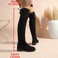 thumbnail image 6 of Xfvqtps Womens Thigh High Boots Tie Back Block Low Heel Round Toe Suede Pull on over the Knee Boots, 6 of 9