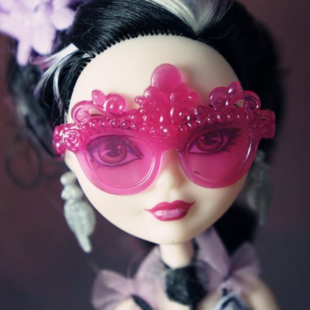 Par de Lindo Anteojos Gafas CUTICAT para Muñeca 28-30cm Alto Rosado