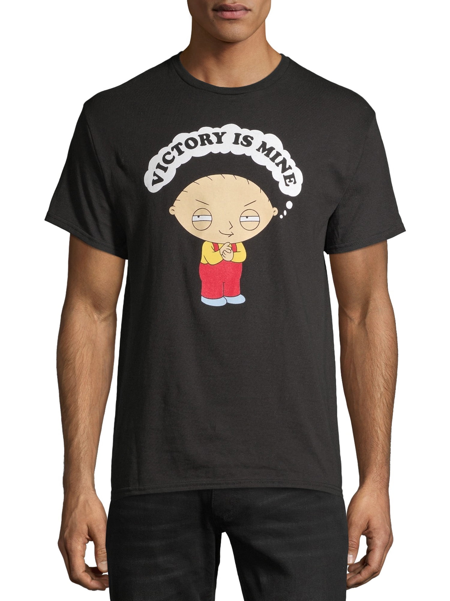Eleven Paris Mens Large Family Guy Stewie Graphic T-Shirt Black Large 