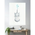 thumbnail image 2 of Baby Elephant Blows Blue Bubbles Poster Wall Art, Modern Wall Decor, 12x18 UNFRAMED, 2 of 3