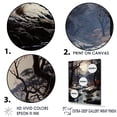 thumbnail image 3 of Designart "Winter'S Moonlit Silhouettes III" Tree Oak Floater Framed Canvas Wall Art, 3 of 5