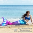 thumbnail image 5 of Fin Fun Atlantis - Mermaid Tail w/ Reinforced Tips & Monofin | 3D Side & Back Fins - for Women, Teen and Adults - (Malaysian Mist, Adult S), 5 of 7
