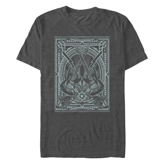 Men's Lost Gods Distressed Guitar Poster Graphic T-Shirt
