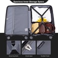 thumbnail image 3 of Historyli Go5H 3-pieceHardshell Luggage Sets PP Suitcase Set With Double Spinner Wheels TSA Lock For Travel (20in/24in/28in), 3 of 9