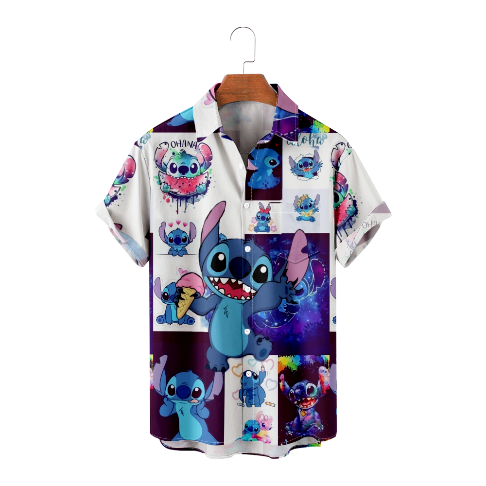 Disney Lilo Stitch Shirts 3D Printed Tees Tops Harajuku Short Sleeve ...