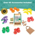 thumbnail image 2 of Best Choice Products Kids Pretend Play Grocery Store Wooden Supermarket Set w/ Chalkboard, Cash Register - Green, 2 of 7