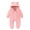 Pink, variant on MHZLDYZ Newborn Baby Jumpsuit Hooded Fleece Rompers Bear Ear Warm Thick Snowsuit Long Sleeve Onesies Outwear Outfits Jumpsuit Baby Winter Clothes (Pink,100)