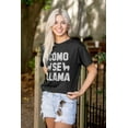 thumbnail image 3 of Como Se Llama Alpaca Animal Humor Men's Graphic T Shirt Tees Brisco Brands L, 3 of 4