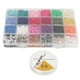 thumbnail image 1 of Kit de pulsera de cuentas de arcilla polimérica ANGGREK 18 colores 250 cuentas de letras, 1 of 8