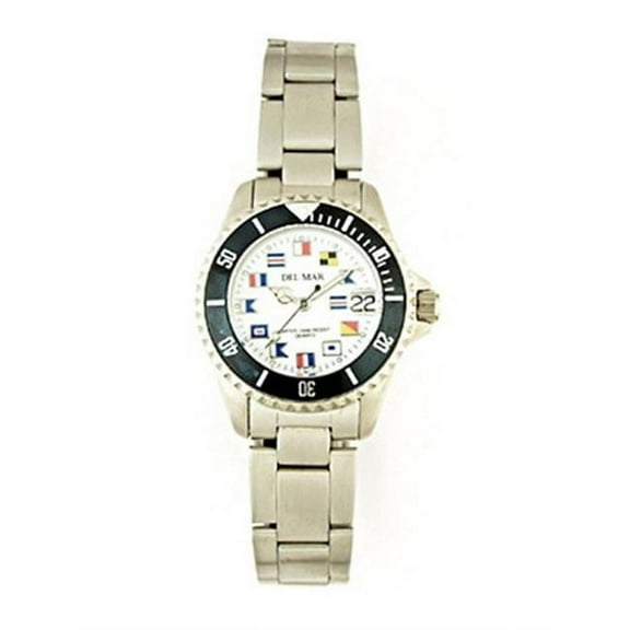 50290 Womens 200 Meter Sport Watch Classic Stainless Steel Nautical Dial