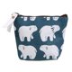 thumbnail image 1 of Bolsa Monedero de lona con llave portátil con cremallera coreana a la moda para mujer (oso polar), 1 of 8