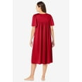 thumbnail image 4 of Only Necessities Plus Size Short Silky Lace-Trim Gown, 4 of 4