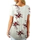 thumbnail image 5 of Camiseta estampada Mujer Verano Cuello redondo Blusa de manga corta Top suelto, Blanco, XXL Methold AP001352-20, 5 of 7
