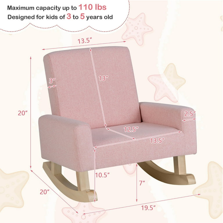 Kids pink rocking chair on sale