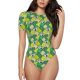 thumbnail image 1 of Balery Cartoon Koala Bear and Leaf Body de cuello redondo de manga corta para mujer Tops de manga corta Tops básicos-X-Large, 1 of 7