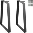 thumbnail image 1 of VEVOR 16 inch Trapezoid Steel Table Legs, Replacement Furniture Legs Set of 2 for DIY Coffee Tables, Modern Desks, Bench, Night Stands, Sofa, Max Load 400 lbs Heavy Duty, Quick Instalation Legs Black, 1 of 9