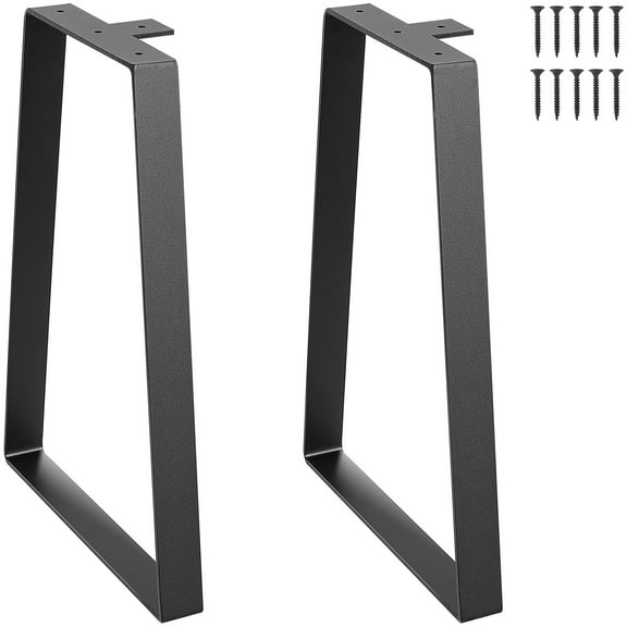 KFFKFF 16 inch Trapezoid Solid Steel Furniture Legs Set of 2 for DIY Coffee Tables