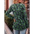 thumbnail image 4 of KISSMODA Long Sleeve Shirts for Women Smocked Tunic Tops Dressy Casual Curved Hem Fall Clothes, 4 of 4