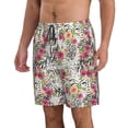 thumbnail image 2 of Fotbe Roses Mixed Zebra Trajes de Baño Estampados para Hombre, Shorts de Verano de Secado Rápido, Ropa de Playa, Bañadores-Small, 2 of 6