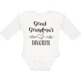 thumbnail image 3 of Inktastic Great Grandmas Favorite- Heart Great Grandchild Boys or Girls Long Sleeve Baby Bodysuit, 3 of 5