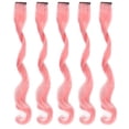 thumbnail image 2 of Postiche à Clip, 5 Pcs Postiche Bouclé de 21,65 Po de Long Pince Postiche Colorée Pince Postiche d'Extension de Cheveux pour Cosplay Fête, 2 of 7