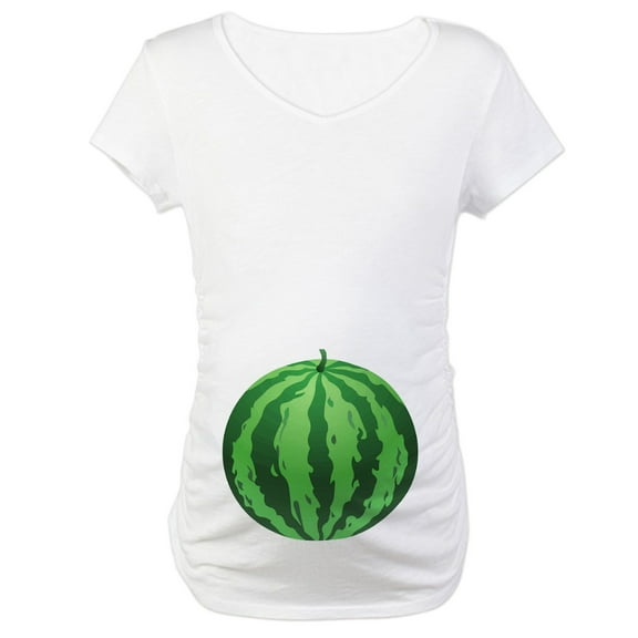 CafePress - Watermelon Bump Maternity T Shirt - Cotton Maternity T-shirt, Cute & Funny Pregnancy Tee