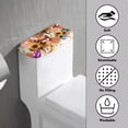 thumbnail image 3 of ZIATUBLE Sunflower Toilet Tank Top Cover Butterfly Rose Toilet Tank Dust Cover Washable Toilet Tank Cover Protector with Elastic Bottom Toilet Tank Lid Covers for Bathroom, 3 of 5