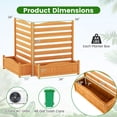 thumbnail image 3 of Gymax Air Conditioner Fence w/Planter Box 2-Panel Freestanding Wood Privacy Screen, 3 of 9