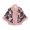 Pink, variant on Women Faux Fur Trim Cardigan Floral Print Poncho Cape, Thick Warm Fleece Lined Wrap Coat for Winter Evening Dresses