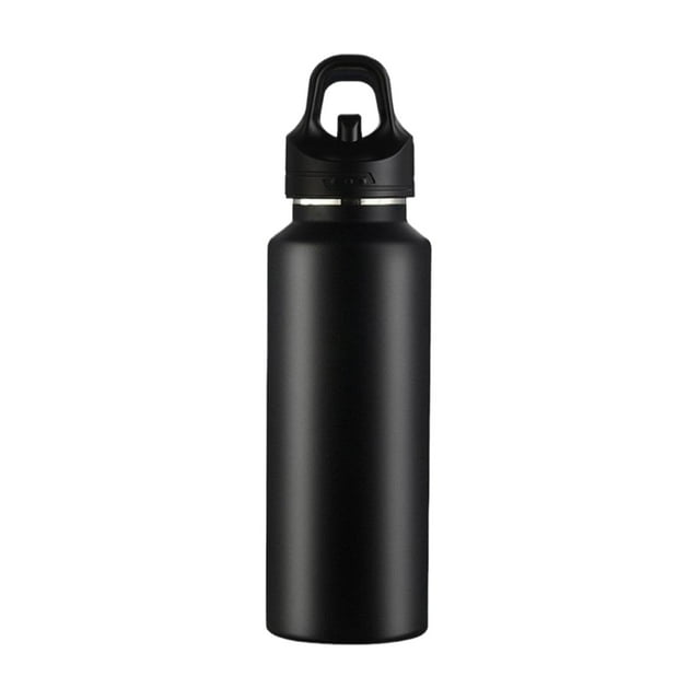 Maoww Bouilloire Isolée en Acier Inoxydable Bouteille Isotherme Non Filetée pour Amateurs de Sport Non Filetée Noire