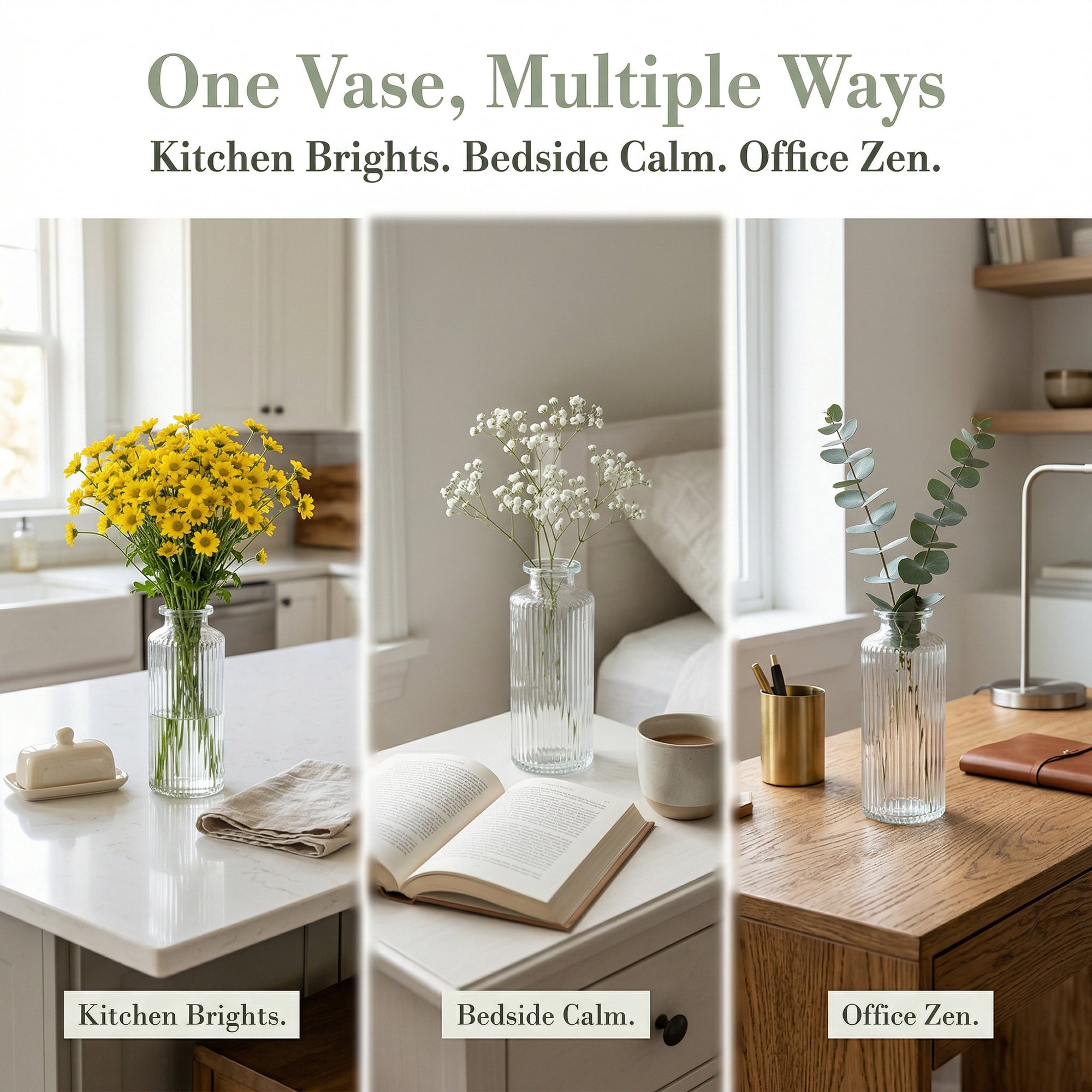 Unique Bargains Glass Bud Vases Set for Small Flower Vases Clear 1.9"L x 1.9"W x 5.1"H