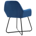 thumbnail image 3 of vidaXL Chaises de Salle à Manger 4 Pcs Velours Bleu, 3 of 5