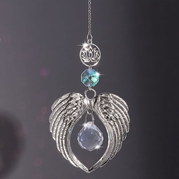 Florenta Angel Car Charm, Crystal Angel Car Rear View Mirror Hanging Accessories, Angel Gifts Car Decorations Ornament for Women Birthday Christmas