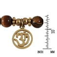 thumbnail image 5 of AeraVida Mystical Aum or Om Brown Tiger's Eye and Brass Beads Jingle Bell Bracelet for Female Anniversary, 5 of 6